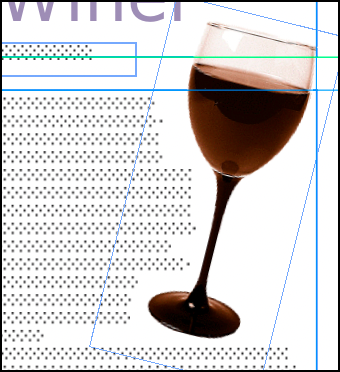 WIne glass with text wrap