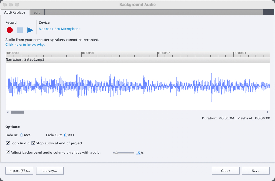 Editing audio files with Adobe Captivate