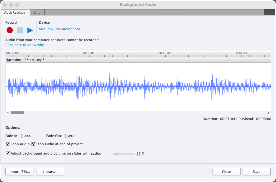 Editing audio files with Adobe Captivate